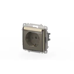 Розетка с крышкой, заземлением и защитой от детей ELBI Zena Vega 609-012500-219