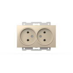 Розетка двухместная без заземления ELBI Zena Vega 609-012500-908