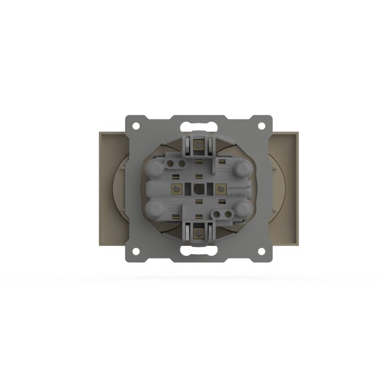 Розетка двухместная без заземления ELBI Zena Vega 609-012500-908