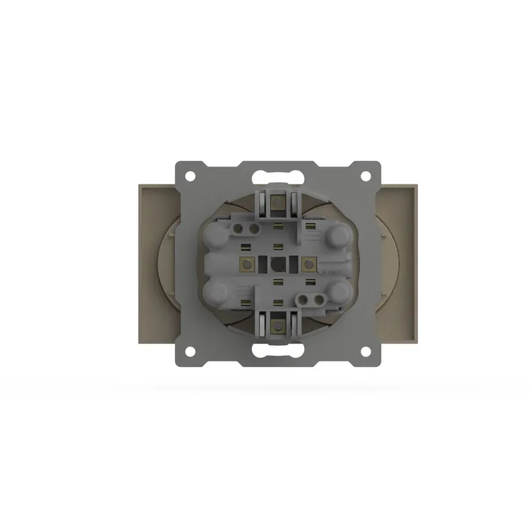 Розетка двухместная без заземления ELBI Zena Vega 609-012500-908