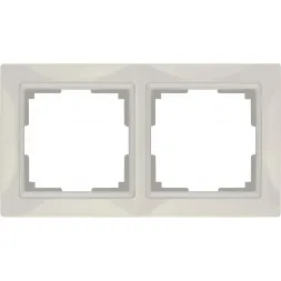 Рамка Snabb Basic на 2 поста слоновая кость WL03-Frame-02 4690389098727