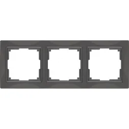 Рамка Snabb Basic на 3 поста серо-коричневый WL03-Frame-03 4690389099052