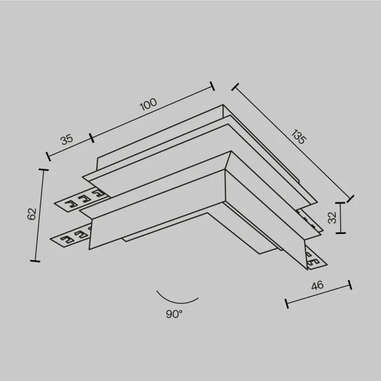 Коннектор внешний встраиваемый Maytoni Magnetic track system Exility TRA34CO-42W