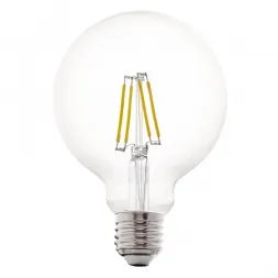 Лампа светодиодная филаментная Eglo E27 4W 2700К прозрачная 11502