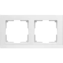 Рамка Stark на 2 поста белый WL04-Frame-02-white 4690389047114
