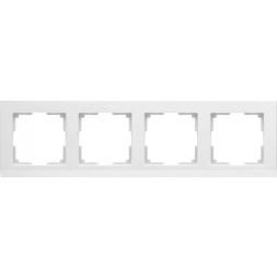 Рамка Stark на 4 поста белый WL04-Frame-04-white 4690389047138