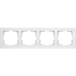 Рамка Stark на 4 поста белый WL04-Frame-04-white 4690389047138