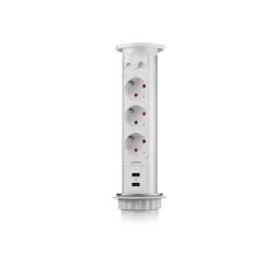 Блок розеток 105J (3 секции и 2 USB) Mebax 00-00000823
