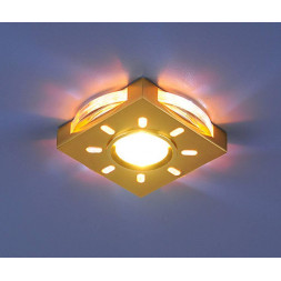 Встраиваемый светильник с двойной подсветкой Elektrostandard 1051 золото/белый 4690389030604