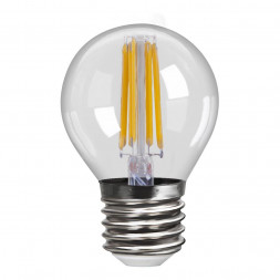 Лампа светодиодная филаментная Voltega E27 4W 2800К прозрачная 4680