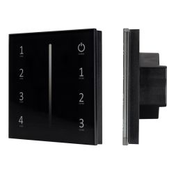 Панель Arlight Sens Smart-P17-Dim Black (230V, 4 зоны, 2.4G) 028129