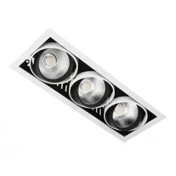 Встраиваемый светодиодный светильник Ambrella light Cardano T813 BK/CH 3*12W 4200K