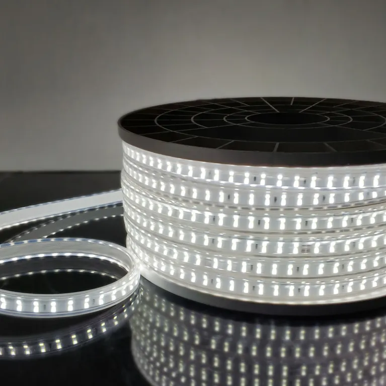 Светодиодная лента Elektrostandard 220V 18W 180Led 2835 IP65, холодный белый, 50 м, двухрядная 46903