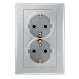 Розетка двойная Schneider Electric Sedna с/з без шторок 16A 250V SDN3000660