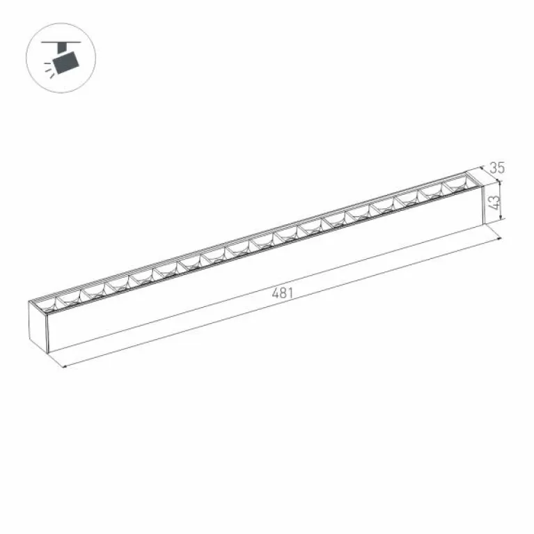 Трековый светодиодный светильник для магнитного шинопровода Arlight Mag-Laser-45-L480-27W Day4000 03