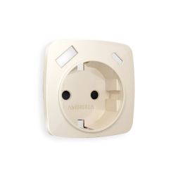 Лицевая панель для розетки с/з со шторками 2USB A+C Ambrella Volt Omega OP3100