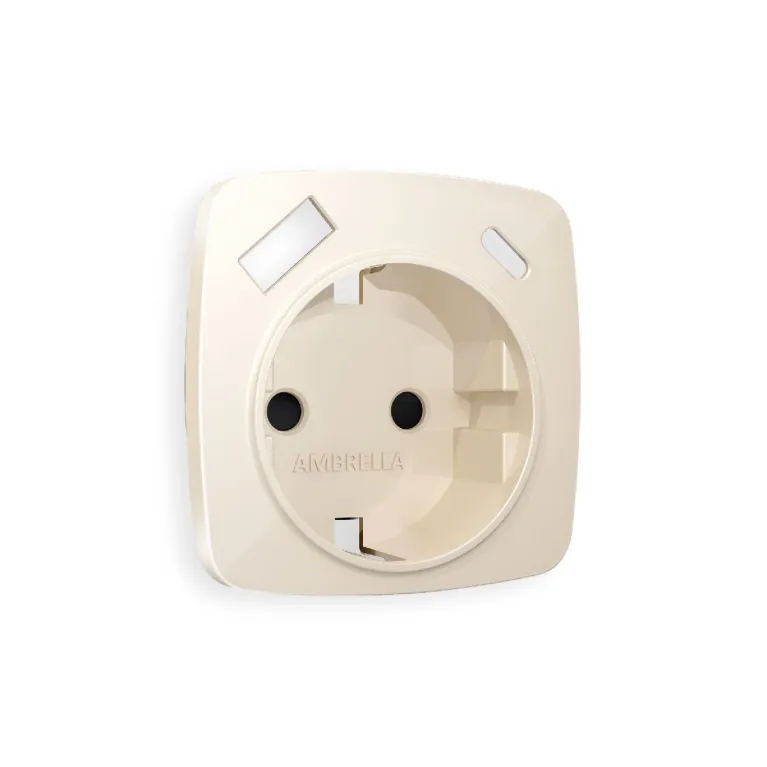 Лицевая панель для розетки с/з со шторками 2USB A+C Ambrella Volt Omega OP3100