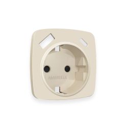 Лицевая панель для розетки с/з со шторками 2USB A+C Ambrella Volt Omega OP3300
