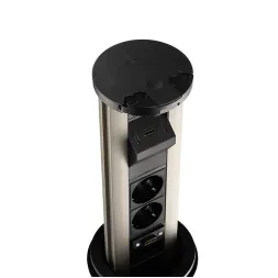 Блок розеток 12J (2 секции, USB type A+C + RJ45 + HDMI) Mebax 00-00002597