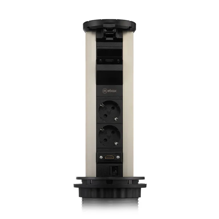Блок розеток 12J (2 секции, USB type A+C + RJ45 + HDMI) Mebax 00-00002597