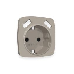 Лицевая панель для розетки с/з со шторками 2USB A+A Ambrella Volt Omega OP3690