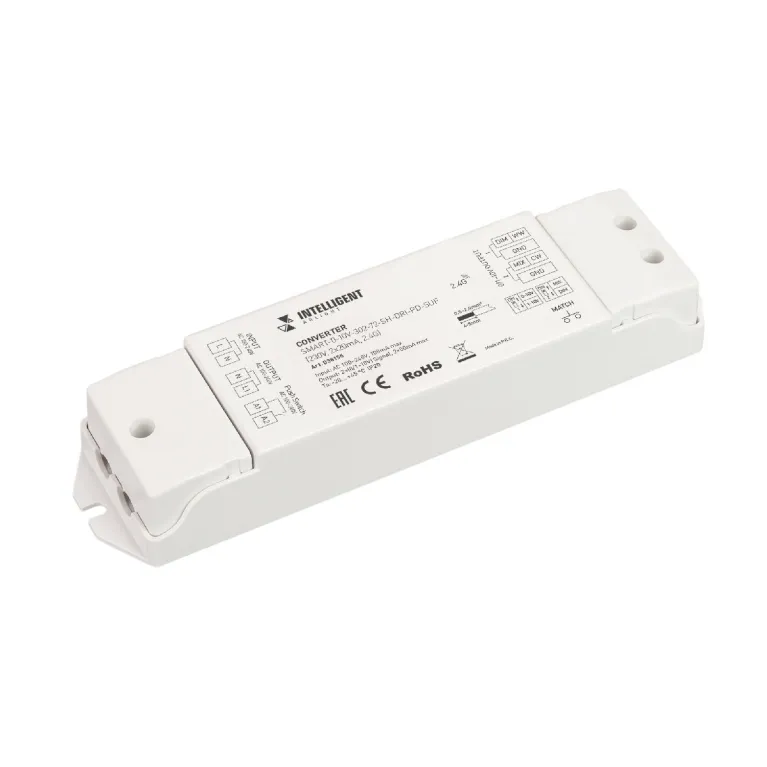 Конвертер Arlight SMART-0-10V-302-72-SH-DRI-PD-SUF (230V, 2x20mA, 2.4G) 038155
