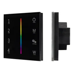 Панель Arlight Sens Smart-P30-RGBW Black (230V, 4 зоны, 2.4G) 027104