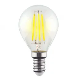 Лампа светодиодная Voltega E14 6,5W 4000K прозрачная VG10-G45E14cold9W-F 7137