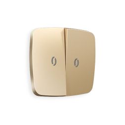Лицевая панель для выключателя двухклавишного с подсветкой Ambrella Volt Omega OP6040