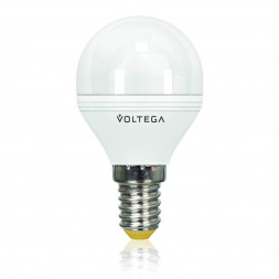 Лампа светодиодная Voltega E14 5.7W 4000К шар матовый VG2-G2E14cold6W 4701