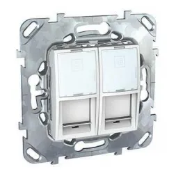 Розетка компьютерная 2хRJ45 Schneider Electric Unica MGU5.2020.18ZD