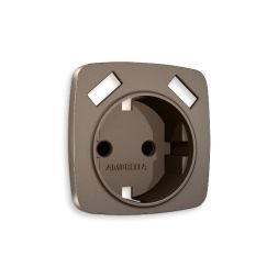 Лицевая панель для розетки с/з со шторками 2USB A+A Ambrella Volt Omega OP6390