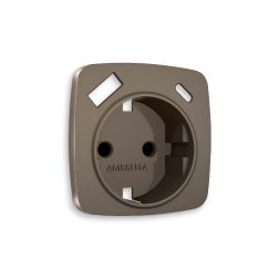 Лицевая панель для розетки с/з со шторками 2USB A+C Ambrella Volt Omega OP6400