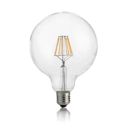 Лампа светодиодная филаментная Ideal Lux E27 8W 3000K шар прозрачная 101347