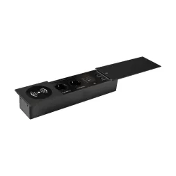 Блок розеток JX (Slide Top) (2 секции RJ-45 + 2 USB беспр.зарядка с кабелем питания) Mebax 00-000028
