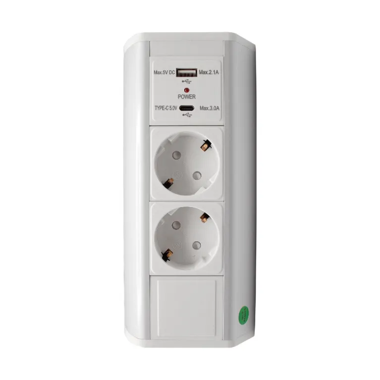 Блок розеток LK-BN1402 (2 секции 1 USB + 1 type-C беспроводная зарядка) Mebax 00-00002870