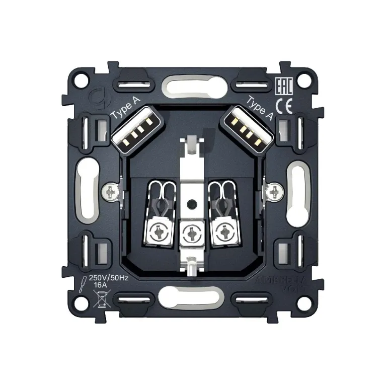 Механизм розетки с/з на винтовых зажимах Ambrella Volt Quant VM155