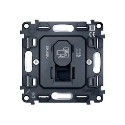 Механизм компьютерной розетки RJ-45 (8P8C) CAT6 с автоматической защитной шторкой Ambrella Volt Quan
