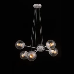 Подвесная люстра Natali Kovaltseva MOLECULE 81048-6C SATIN WHITE