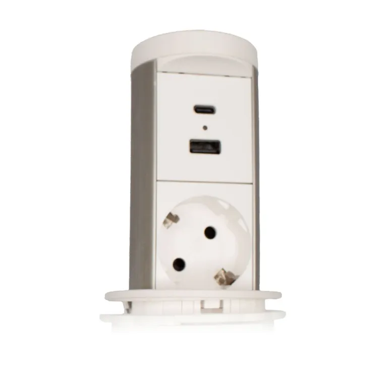 Блок розеток 105P (1 секция USB type A+C беспроводная зарядка) Mebax 00-00002867
