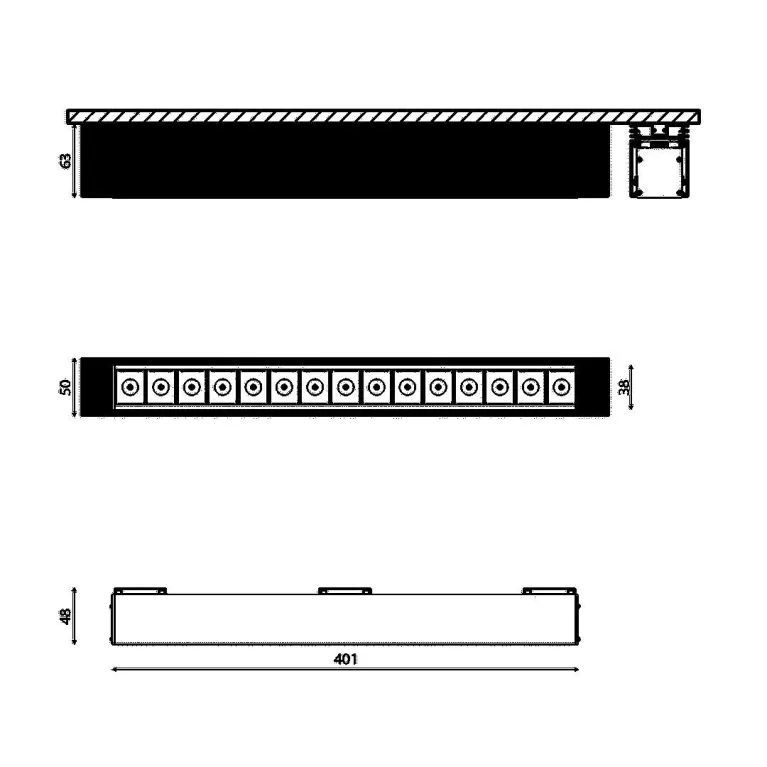 Трековый светодиодный светильник DesignLed-DIM-601223-BL-25-NW 007360