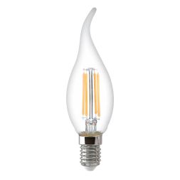 Лампа светодиодная филаментная Thomson E14 11W 4500K свеча на ветру прозрачная TH-B2080