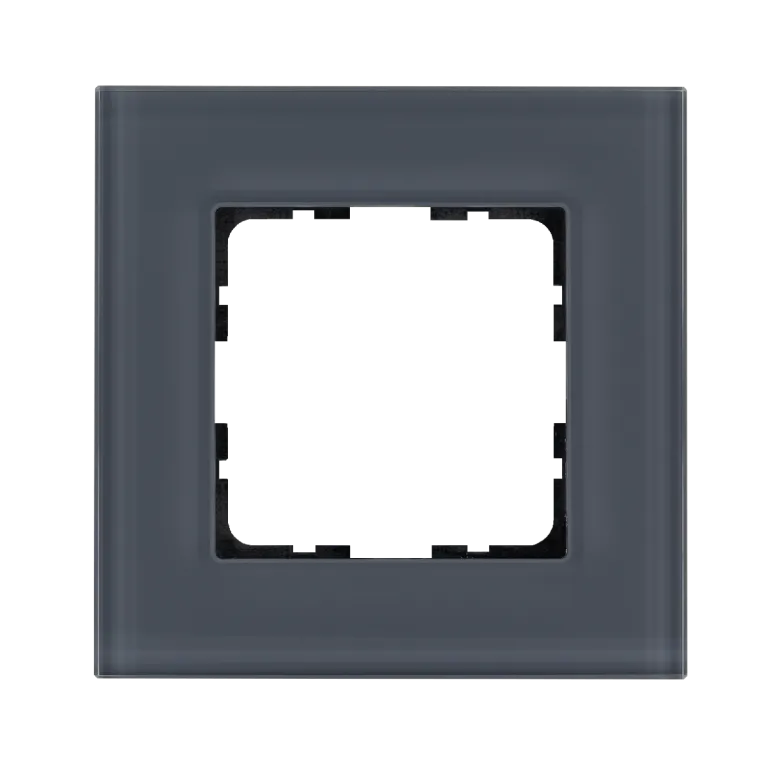 Рамка 1-постовая, стекло Маренго Jasmart G-Glass G1001GC