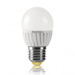 Лампа светодиодная Voltega E27 6.5W 2800К шар матовый VG1-G2E27warm6W 4695