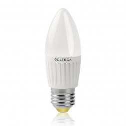 Лампа светодиодная Voltega E27 6.5W 4000К свеча матовая VG1-C2E27cold6W 4689
