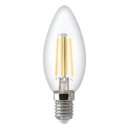 Лампа светодиодная филаментная Thomson E14 7W 6500K свеча прозрачная TH-B2334