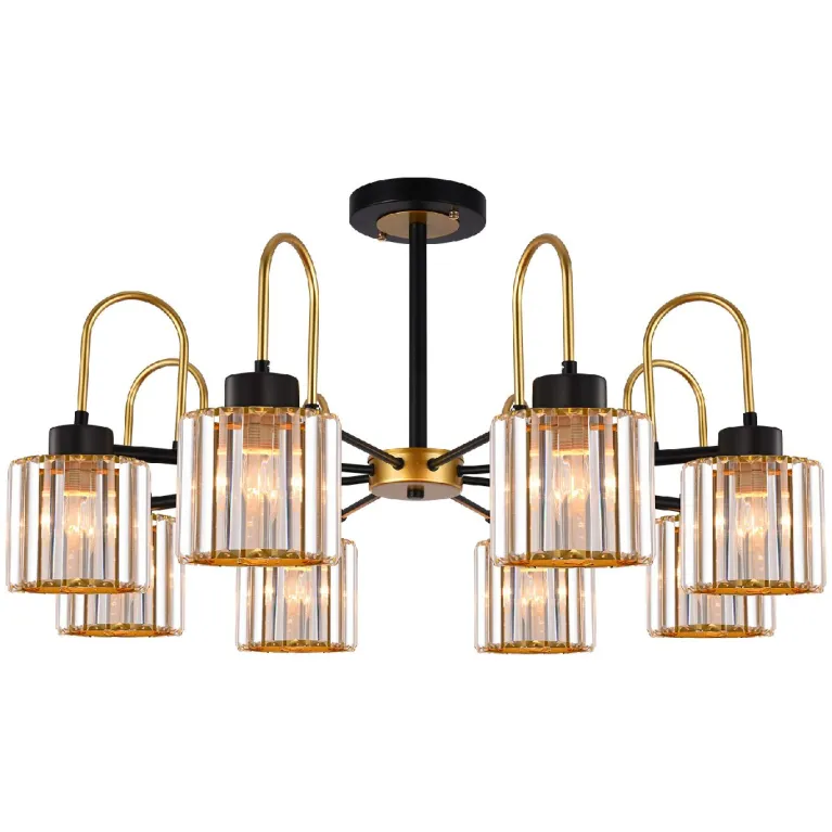 Люстра на штанге Illumico IL1305-8CPA-29 BK GD