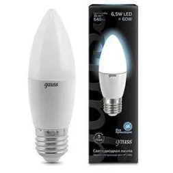 Лампа светодиодная Gauss E27 6.5W 4100К матовая 103102207
