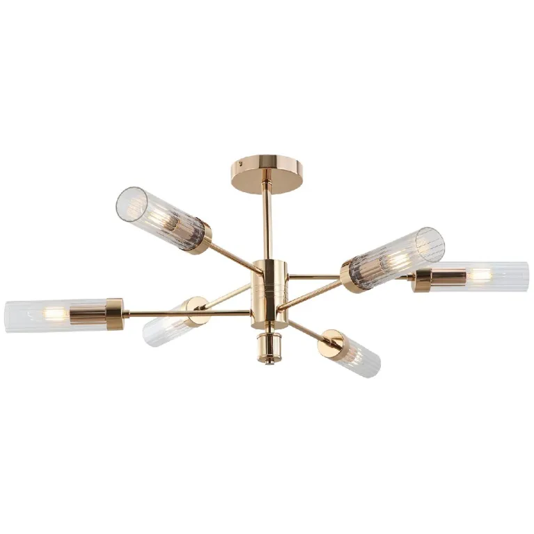 Люстра на штанге Illumico IL5608-6CST-79 GD