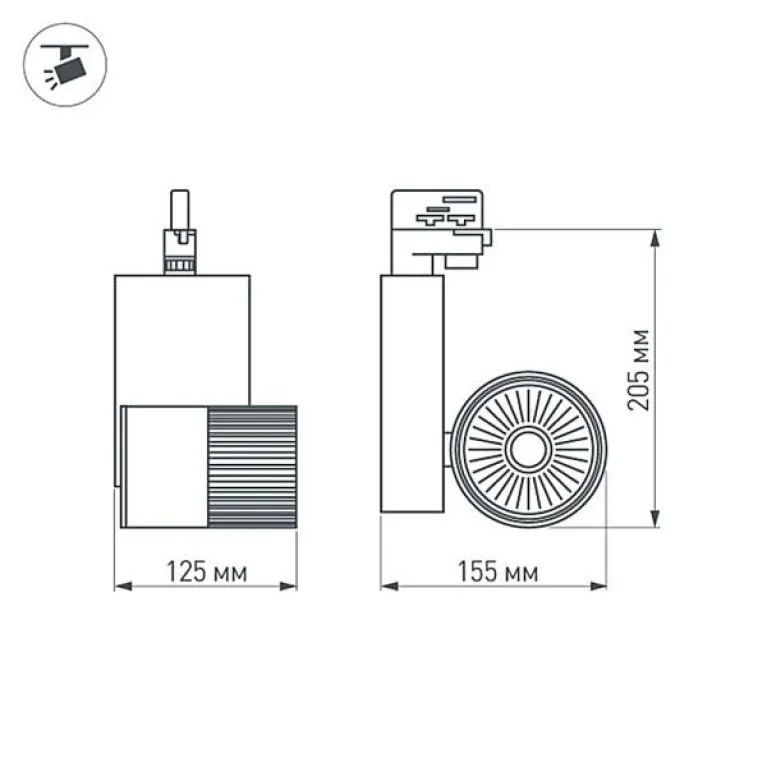 Трековый светодиодный светильник Arlight LGD-2271WH-30W-4TR Day White 24deg 022051